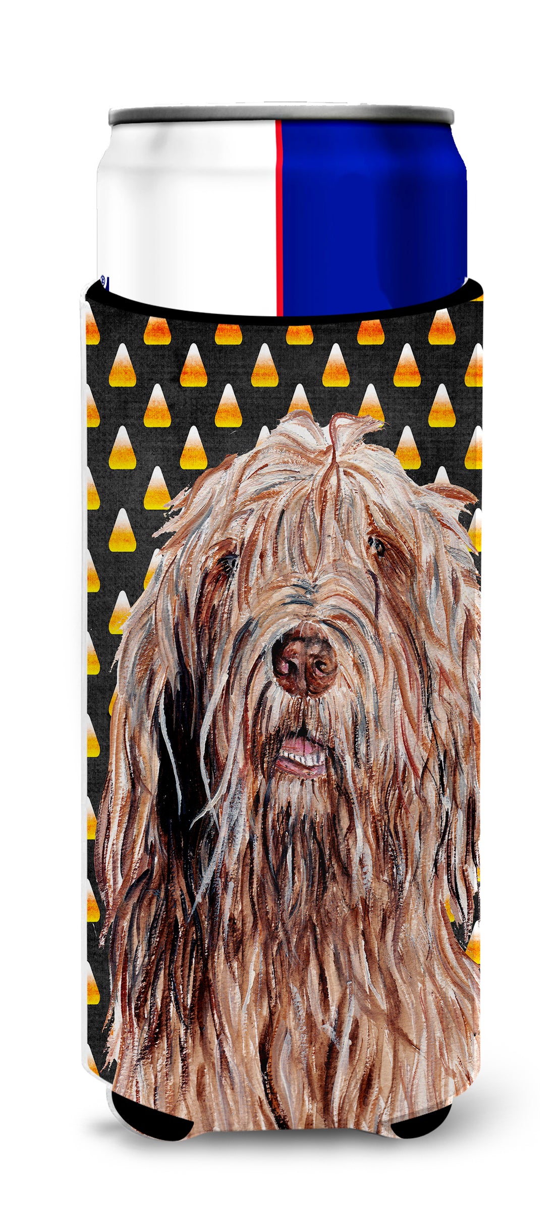 Otterhound Candy Corn Halloween Ultra Beverage Insulators for slim cans SC9661MUK.