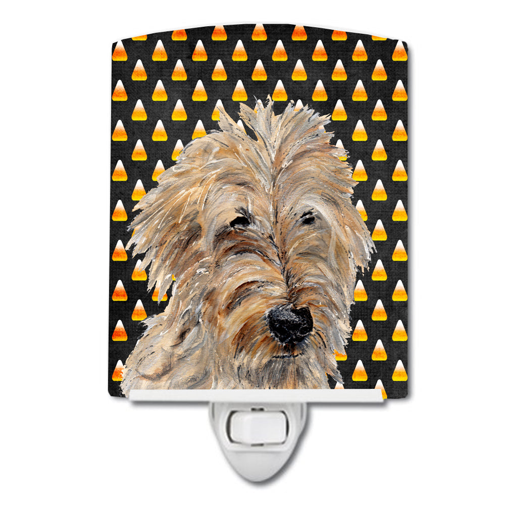 Golden Doodle 2 Candy Corn Halloween Ceramic Night Light SC9667CNL - the-store.com