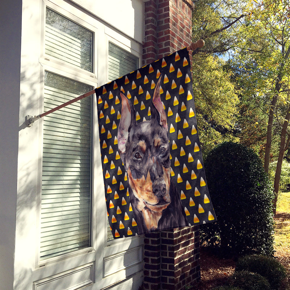 German Pinscher Candy Corn Halloween Flag Canvas House Size SC9668CHF  the-store.com.