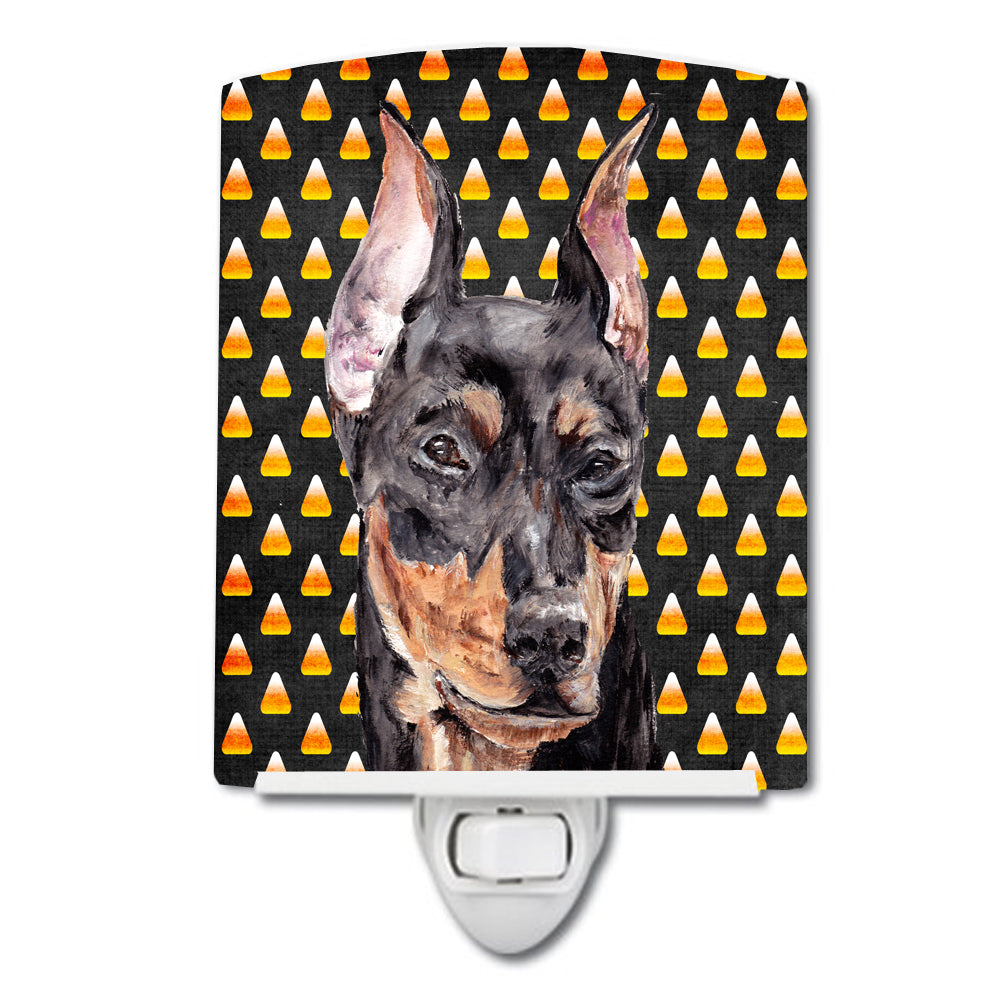 German Pinscher Candy Corn Halloween Ceramic Night Light SC9668CNL - the-store.com