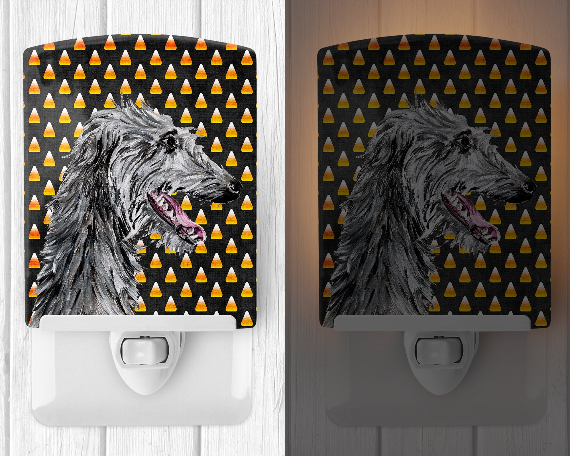 Scottish Deerhound Candy Corn Halloween Ceramic Night Light SC9669CNL - the-store.com