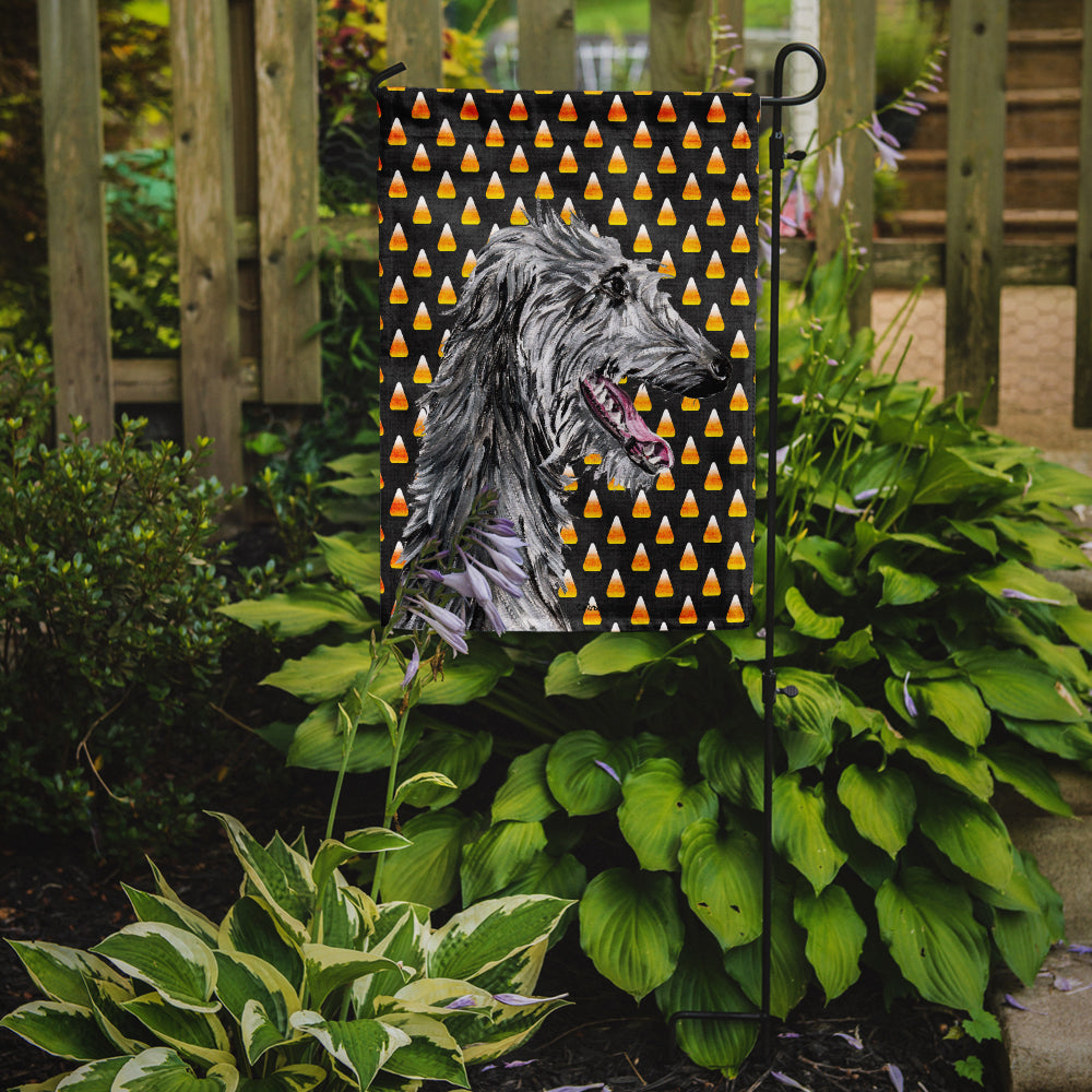 Scottish Deerhound Candy Corn Halloween Flag Garden Size SC9669GF  the-store.com.