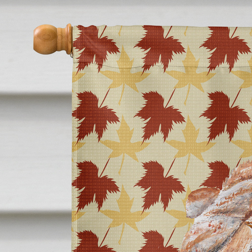 Shar Pei Fall Leaves Flag Canvas House Size SC9671CHF  the-store.com.