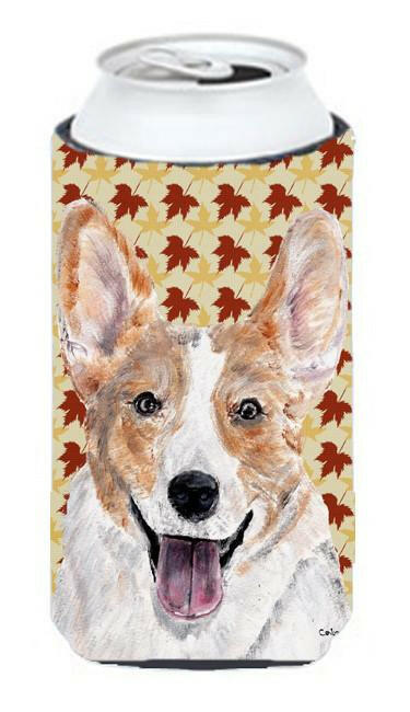 Cardigan Corgi Fall Leaves Tall Boy Beverage Insulator Hugger SC9672TBC by Caroline's Treasures