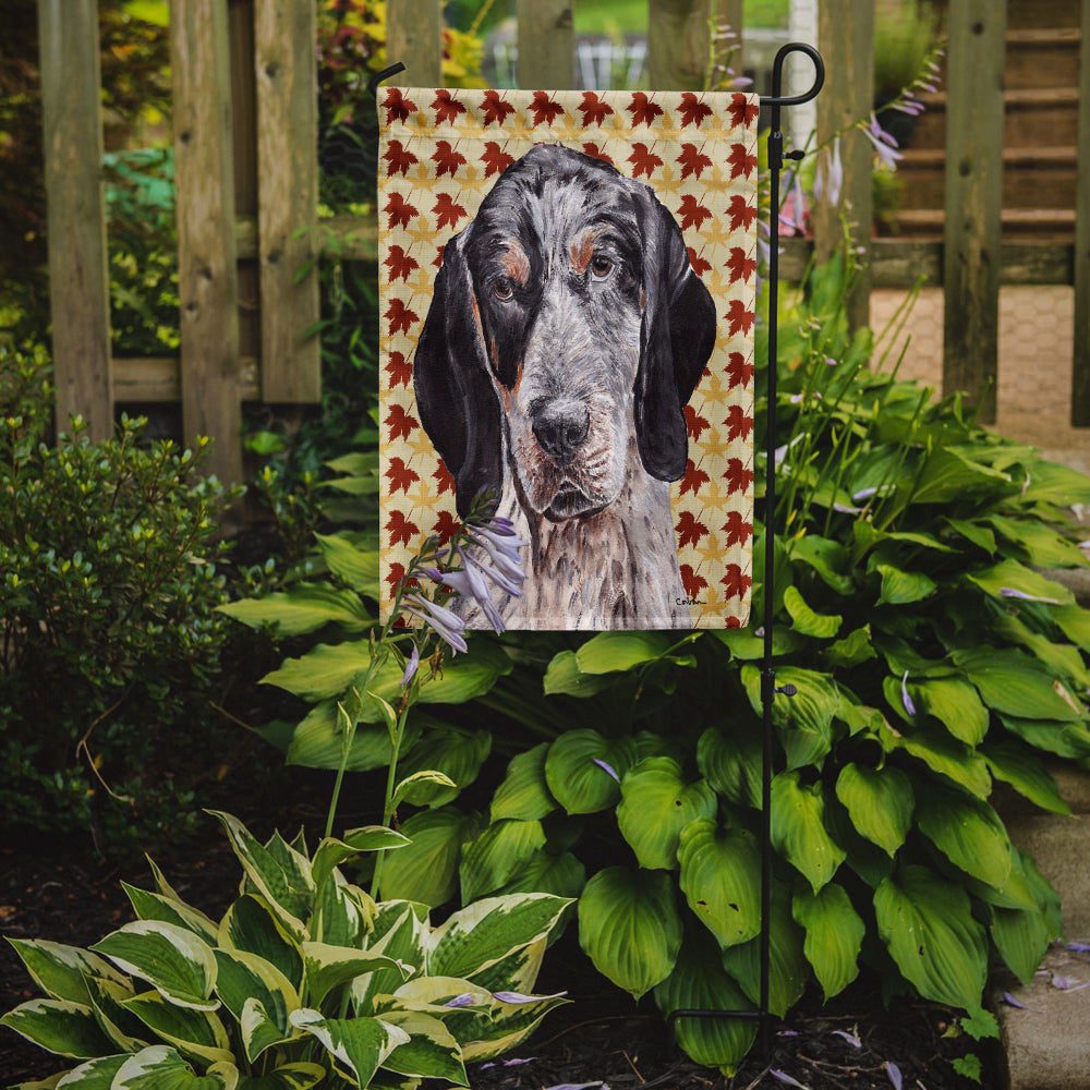 Blue Tick Coonhound Fall Leaves Flag Garden Size SC9673GF  the-store.com.