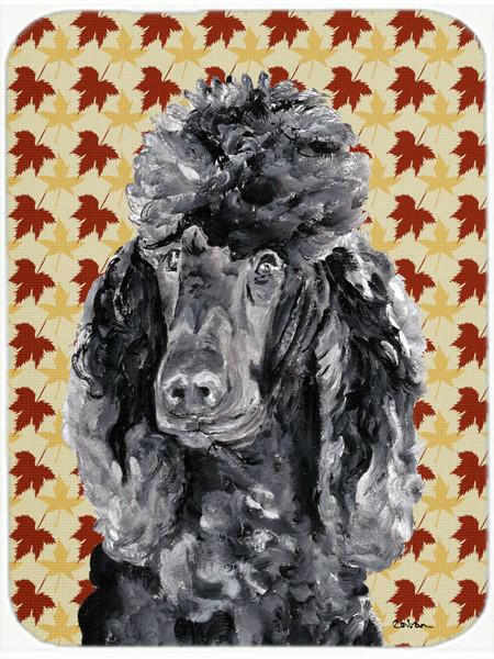 Black Standard Poodle Fall Leaves Mouse Pad, Hot Pad or Trivet SC9674MP by Caroline's Treasures