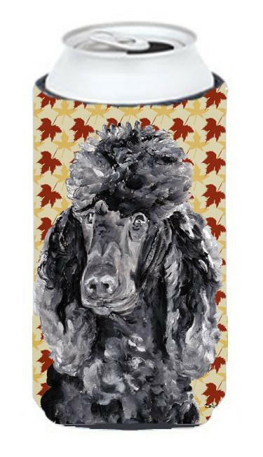 Black Standard Poodle Fall Leaves Tall Boy Beverage Insulator Hugger SC9674TBC by Caroline's Treasures