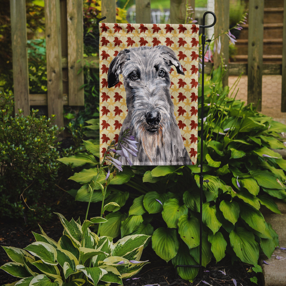 Scottish Deerhound Fall Leaves Flag Garden Size SC9682GF  the-store.com.