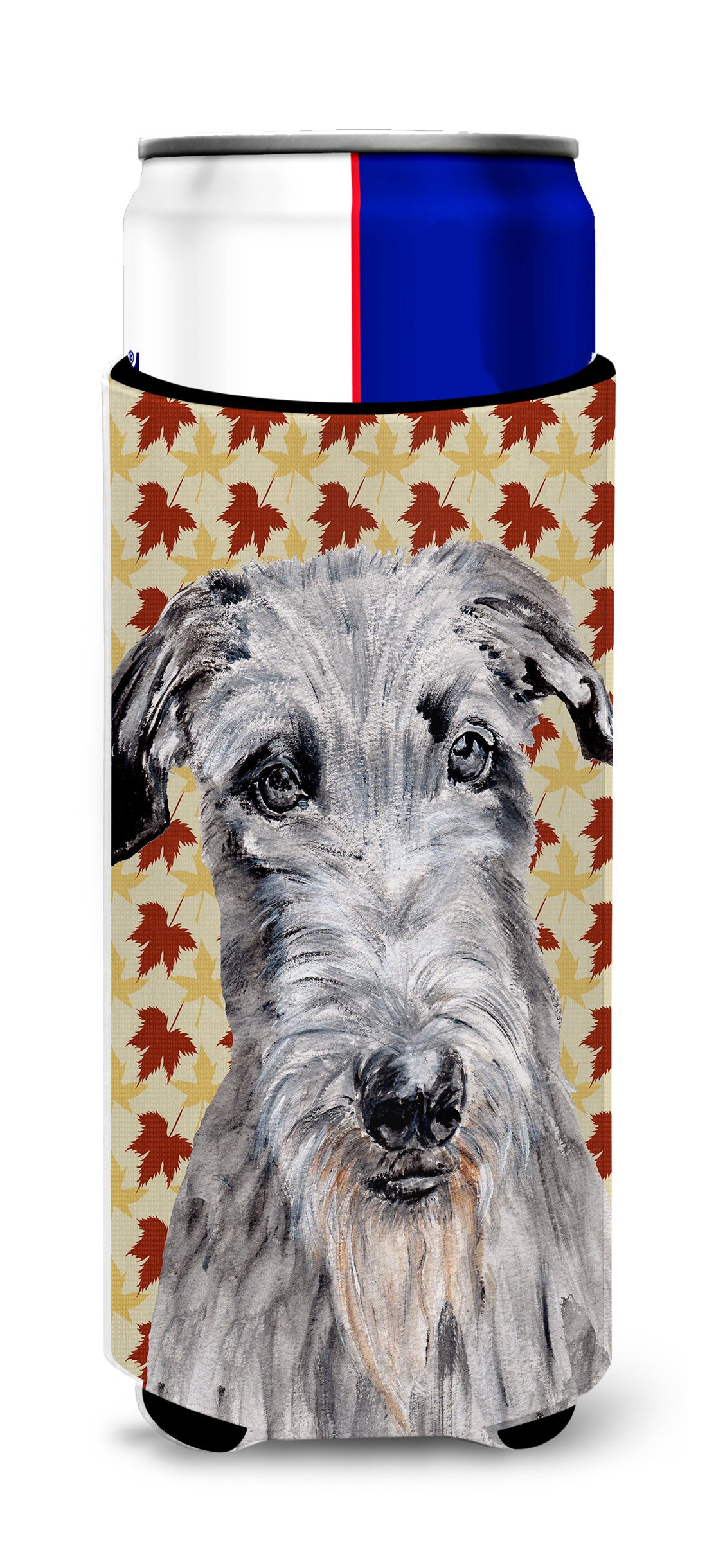 Scottish Deerhound Fall Leaves Ultra Beverage Insulators for slim cans SC9682MUK.