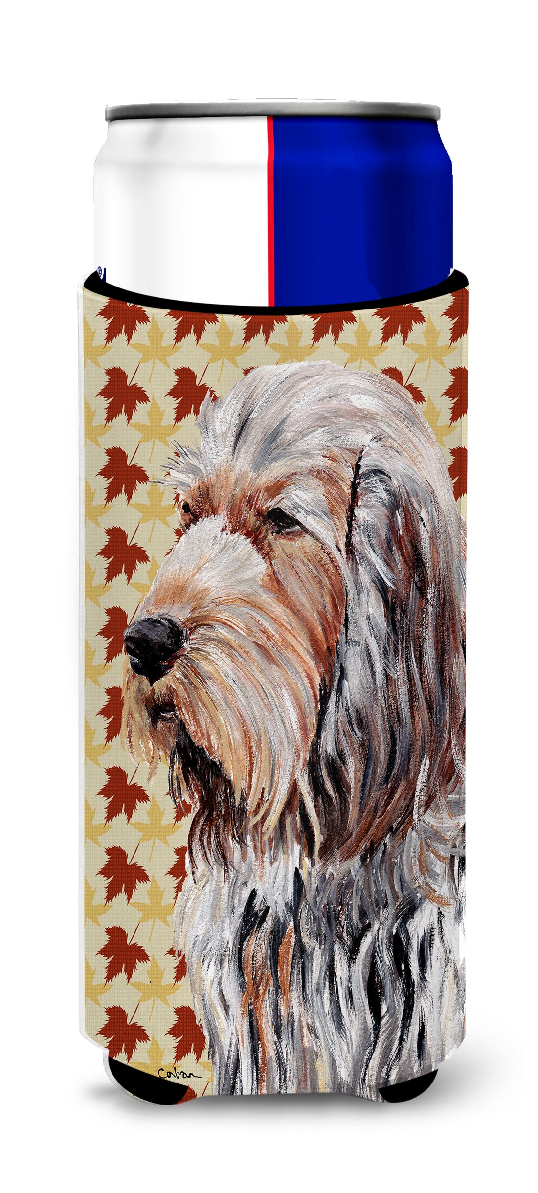 Otterhound Fall Leaves Ultra Beverage Insulators for slim cans SC9684MUK.