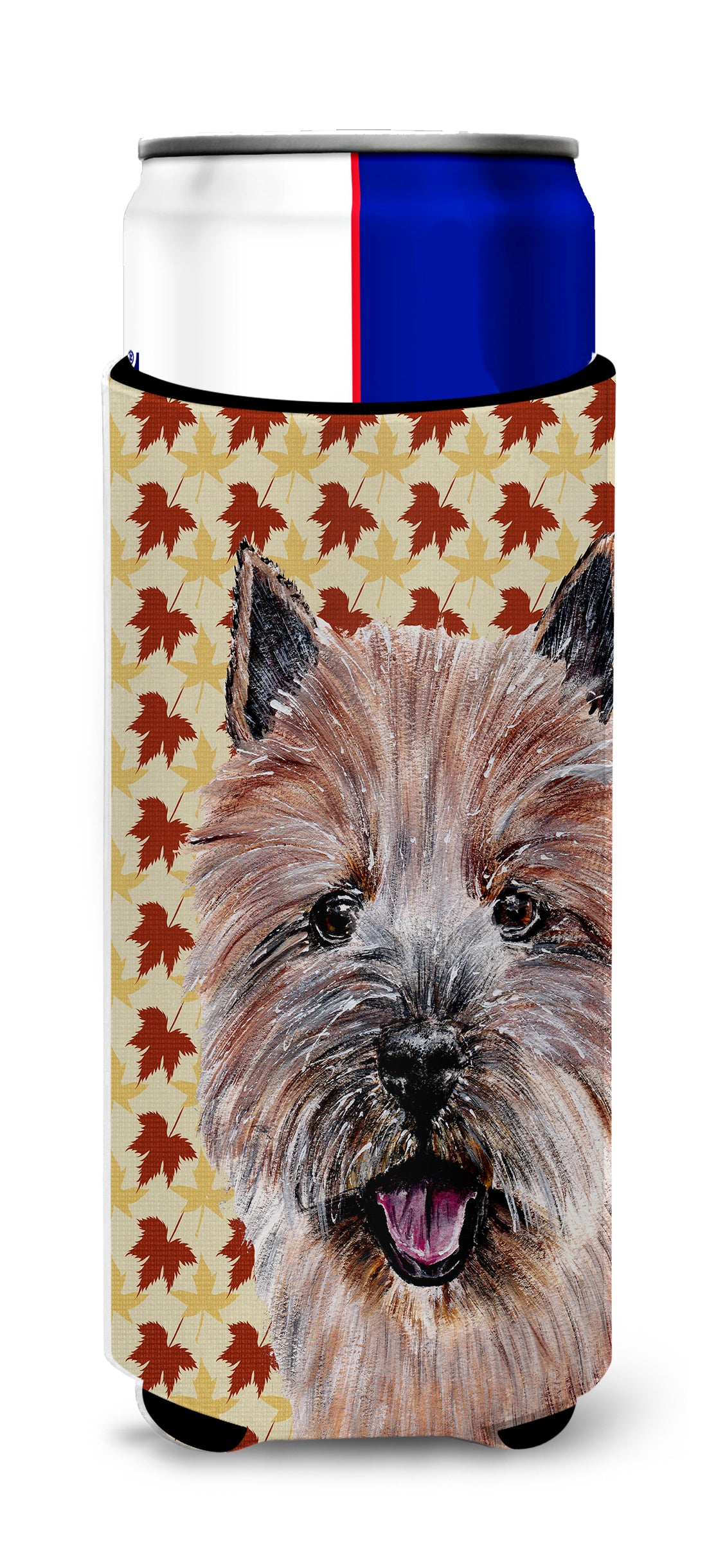 Norwich Terrier Fall Leaves Ultra Beverage Insulators for slim cans SC9686MUK.