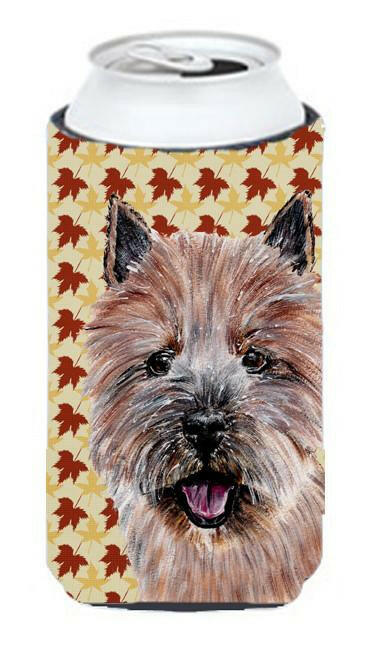 Norwich Terrier Fall Leaves Tall Boy Beverage Insulator Hugger SC9686TBC by Caroline&#39;s Treasures