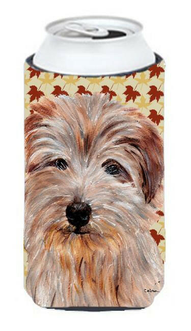 Norfolk Terrier Fall Leaves Tall Boy Beverage Insulator Hugger SC9688TBC by Caroline&#39;s Treasures