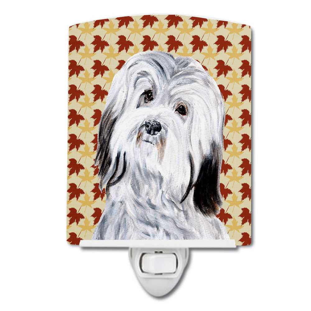 Havanese Fall Leaves Ceramic Night Light SC9689CNL - the-store.com