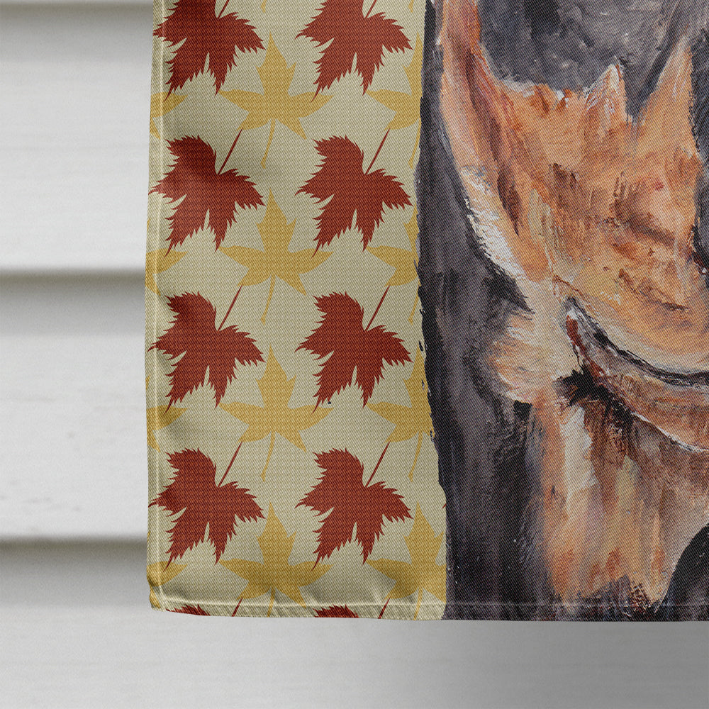 German Pinscher Fall Leaves Flag Canvas House Size SC9692CHF  the-store.com.