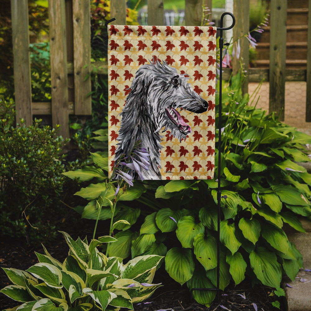 Scottish Deerhound Fall Leaves Flag Garden Size SC9693GF  the-store.com.