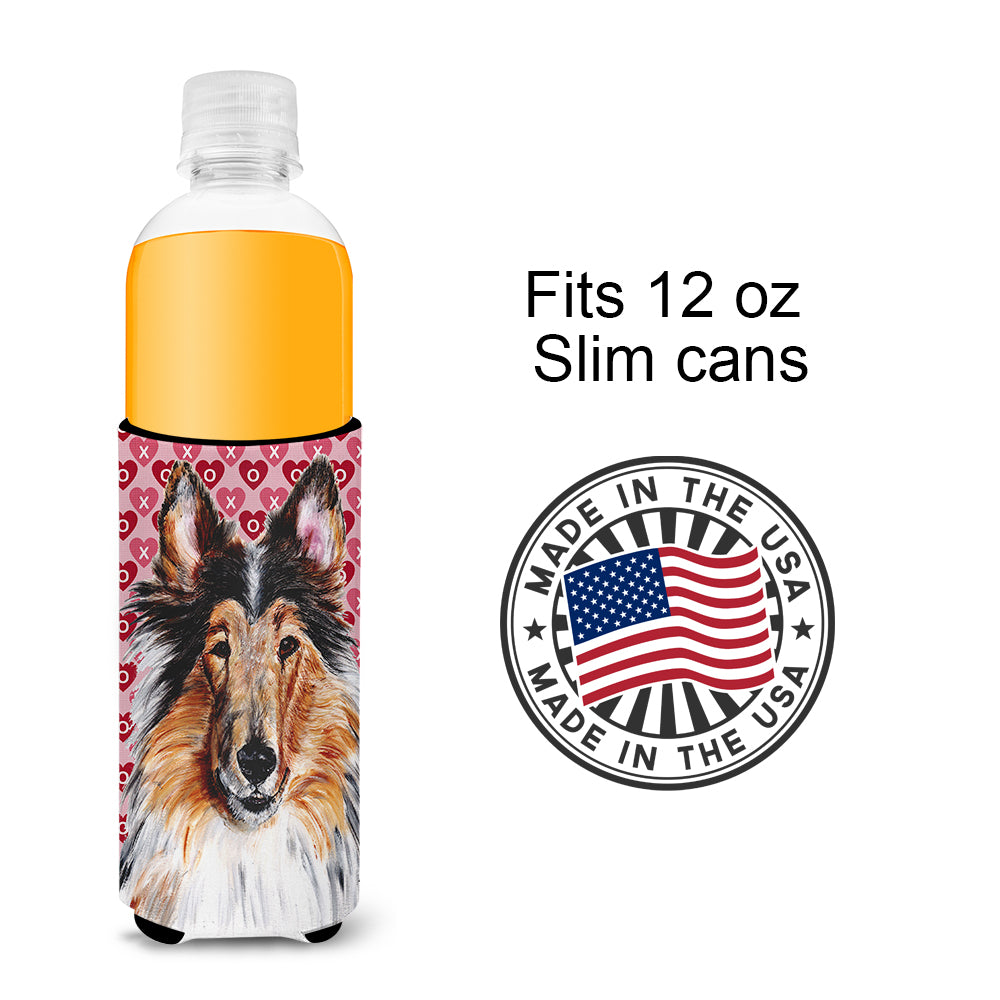 Collie Hearts and Love Ultra Beverage Insulators for slim cans SC9694MUK.