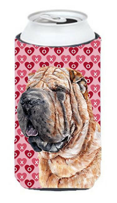 Shar Pei Hearts and Love Tall Boy Beverage Insulator Hugger SC9695TBC by Caroline's Treasures