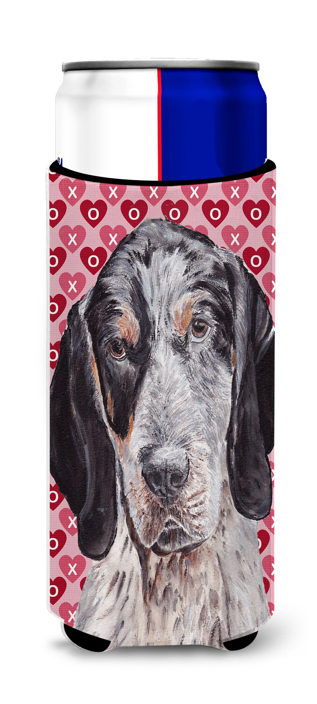 Blue Tick Coonhound Hearts and Love Ultra Beverage Insulators for slim cans SC9697MUK.