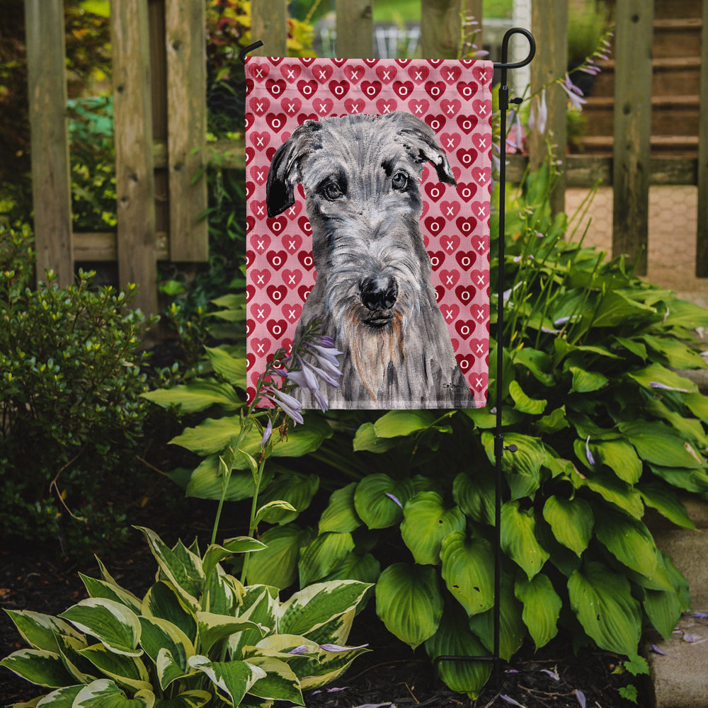 Scottish Deerhound Hearts and Love Flag Garden Size SC9706GF  the-store.com.