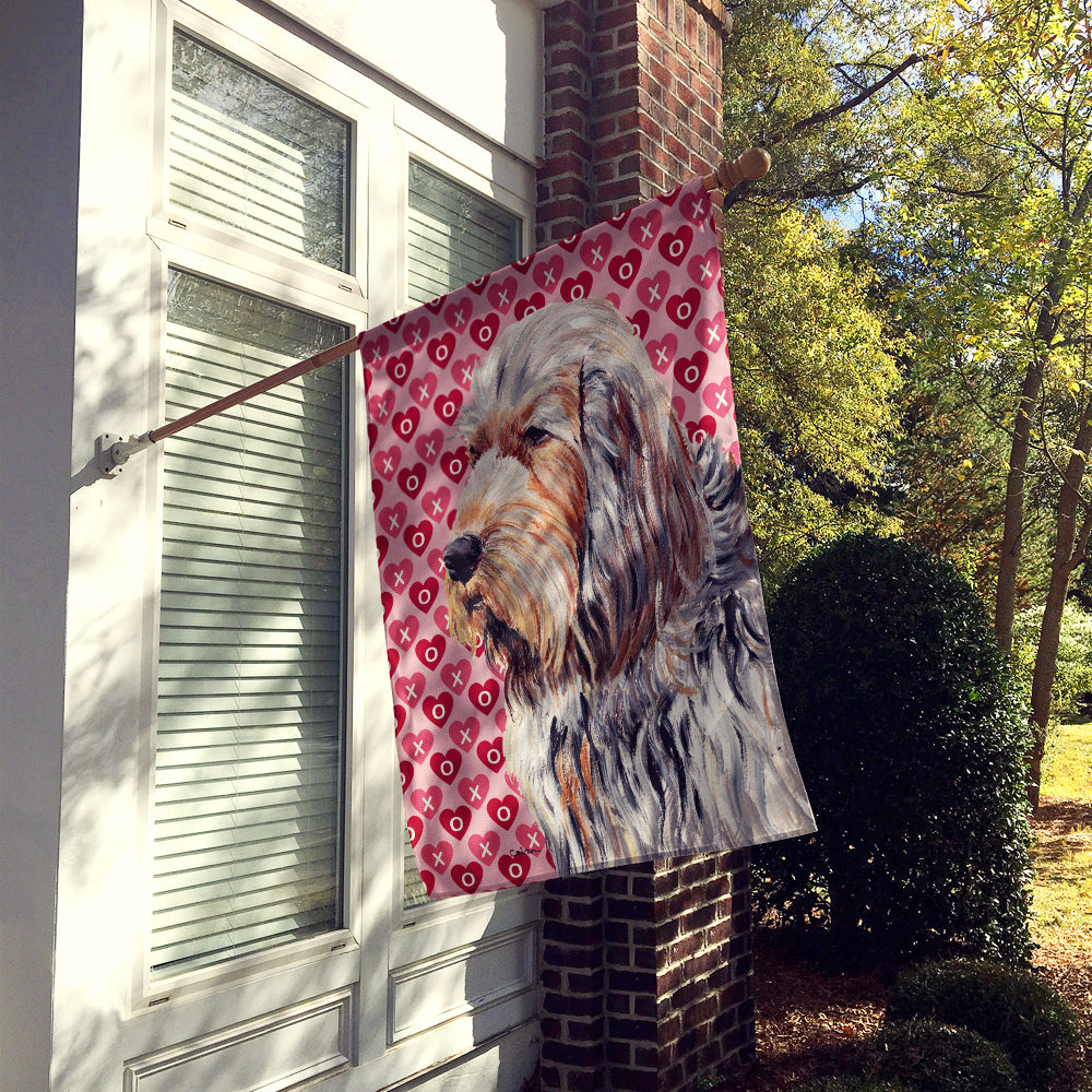 Otterhound Hearts and Love Flag Canvas House Size SC9708CHF  the-store.com.