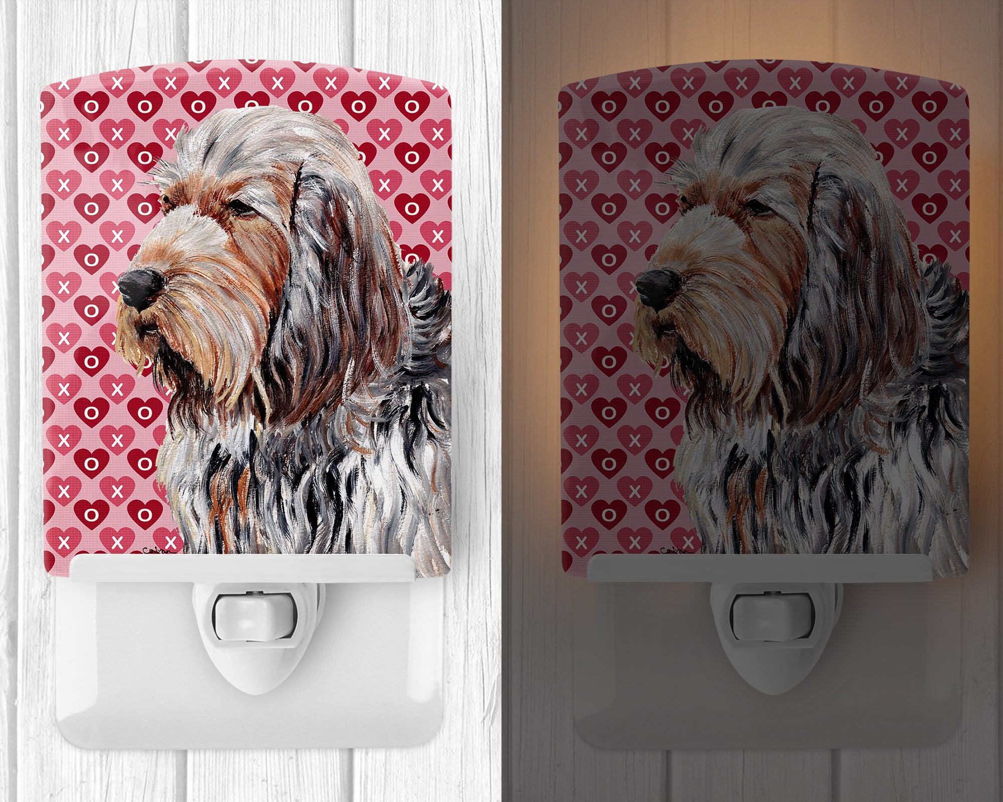 Otterhound Hearts and Love Ceramic Night Light SC9708CNL - the-store.com