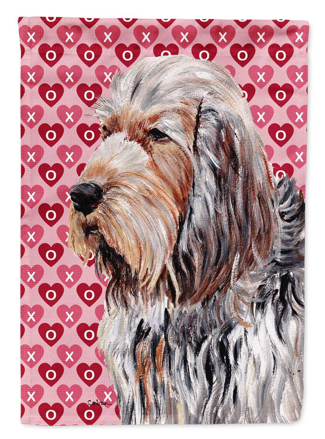 Otterhound Hearts and Love Flag Garden Size SC9708GF  the-store.com.