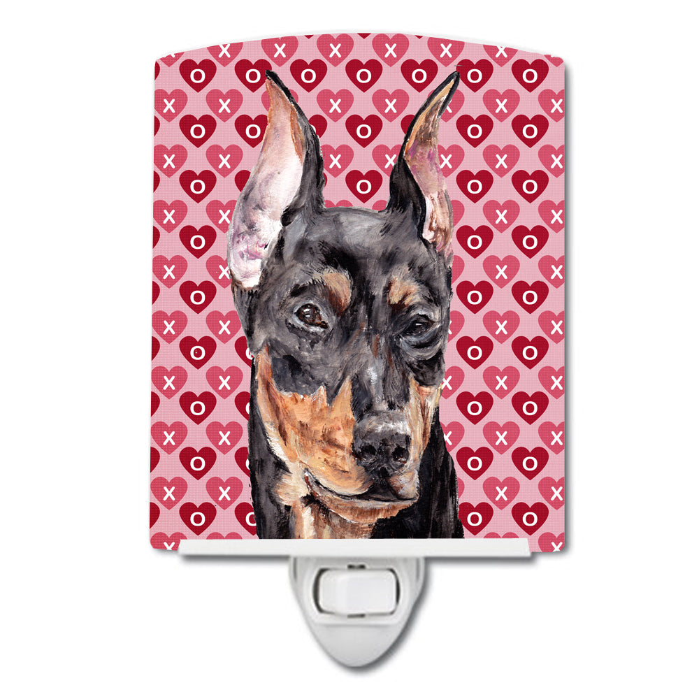 German Pinscher Hearts and Love Ceramic Night Light SC9716CNL - the-store.com