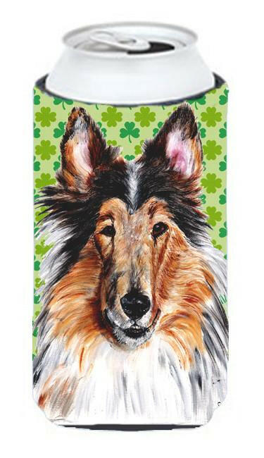 Collie Lucky Shamrock St. Patrick's Day Tall Boy Beverage Insulator Hugger SC9718TBC by Caroline's Treasures