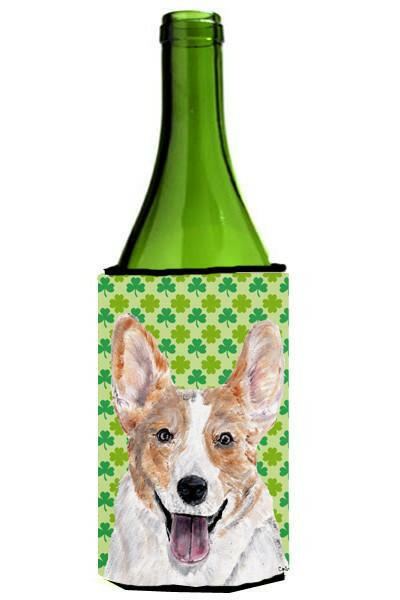 Cardigan Corgi Lucky Shamrock St. Patrick's Day Wine Bottle Beverage Insulator Hugger SC9720LITERK by Caroline's Treasures