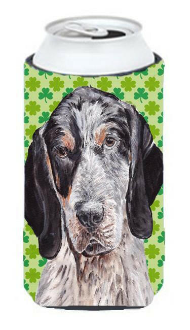 Blue Tick Coonhound Lucky Shamrock St. Patrick's Day Tall Boy Beverage Insulator Hugger SC9721TBC by Caroline's Treasures