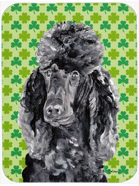 Black Standard Poodle Lucky Shamrock St. Patrick&#39;s Day Mouse Pad, Hot Pad or Trivet SC9722MP by Caroline&#39;s Treasures