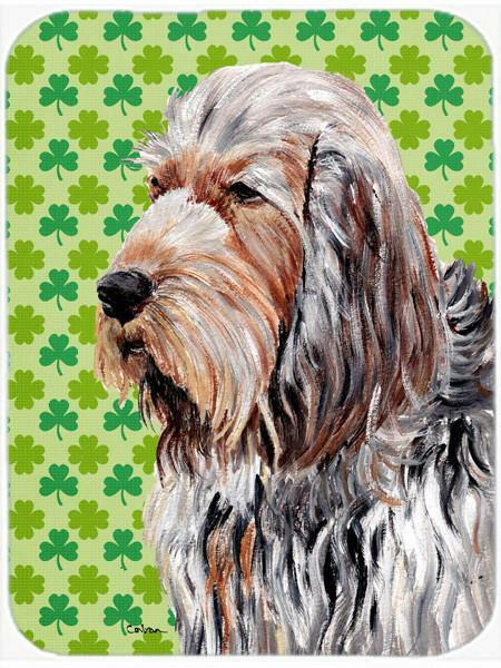 Otterhound Lucky Shamrock St. Patrick&#39;s Day Glass Cutting Board Large Size SC9732LCB by Caroline&#39;s Treasures