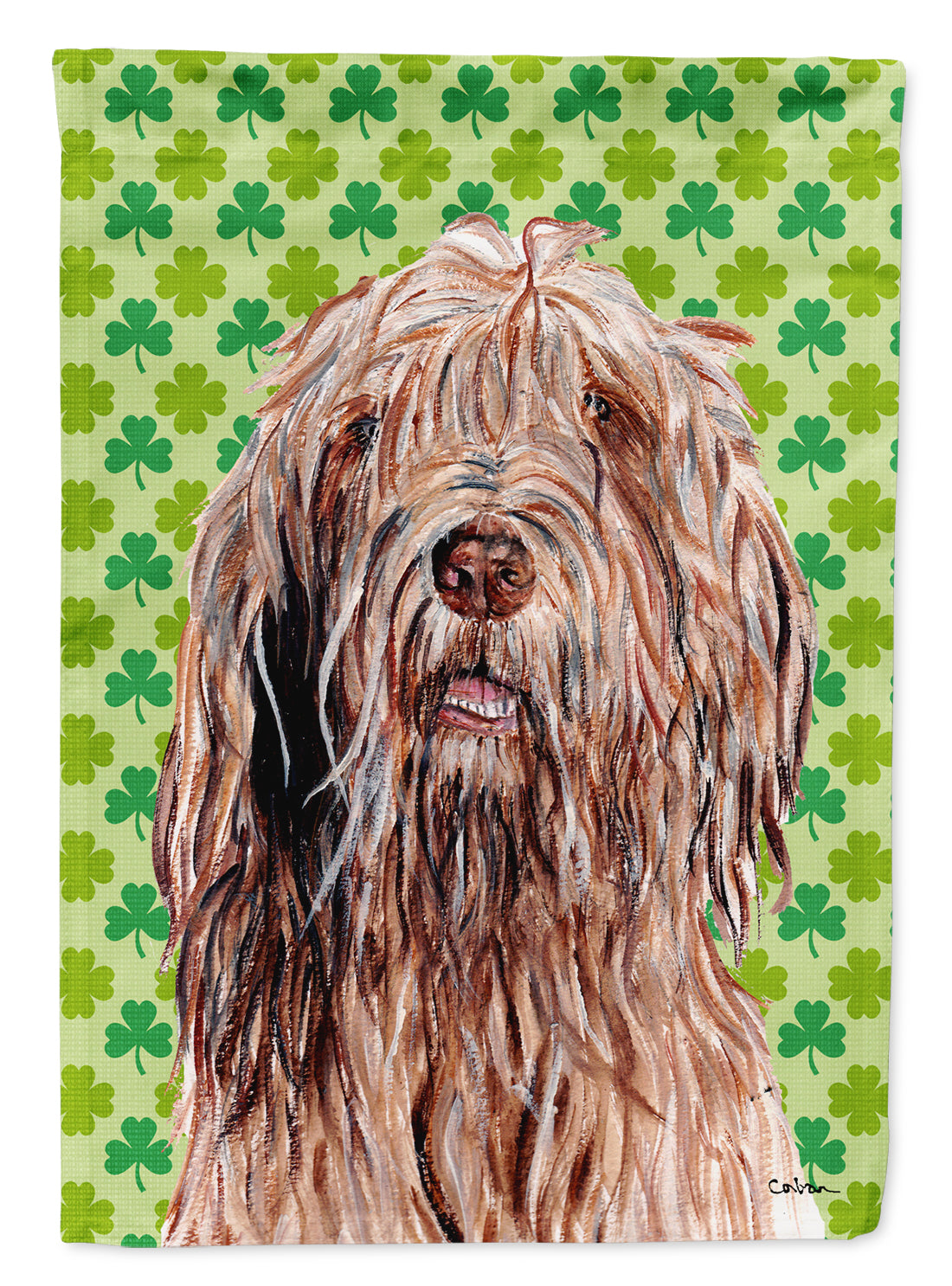 Otterhound Lucky Shamrock St. Patrick's Day Flag Garden Size SC9733GF  the-store.com.