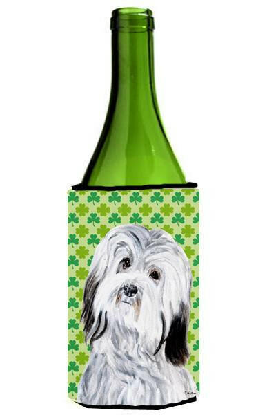 Havanese Lucky Shamrock St. Patrick's Day Wine Bottle Beverage Insulator Hugger SC9737LITERK by Caroline's Treasures