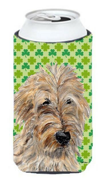 Golden Doodle 2 Lucky Shamrock St. Patrick&#39;s Day Tall Boy Beverage Insulator Hugger SC9739TBC by Caroline&#39;s Treasures