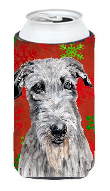 Scottish Deerhound Red Snowflakes Holiday Tall Boy Beverage Insulator Hugger SC9754TBC by Caroline's Treasures