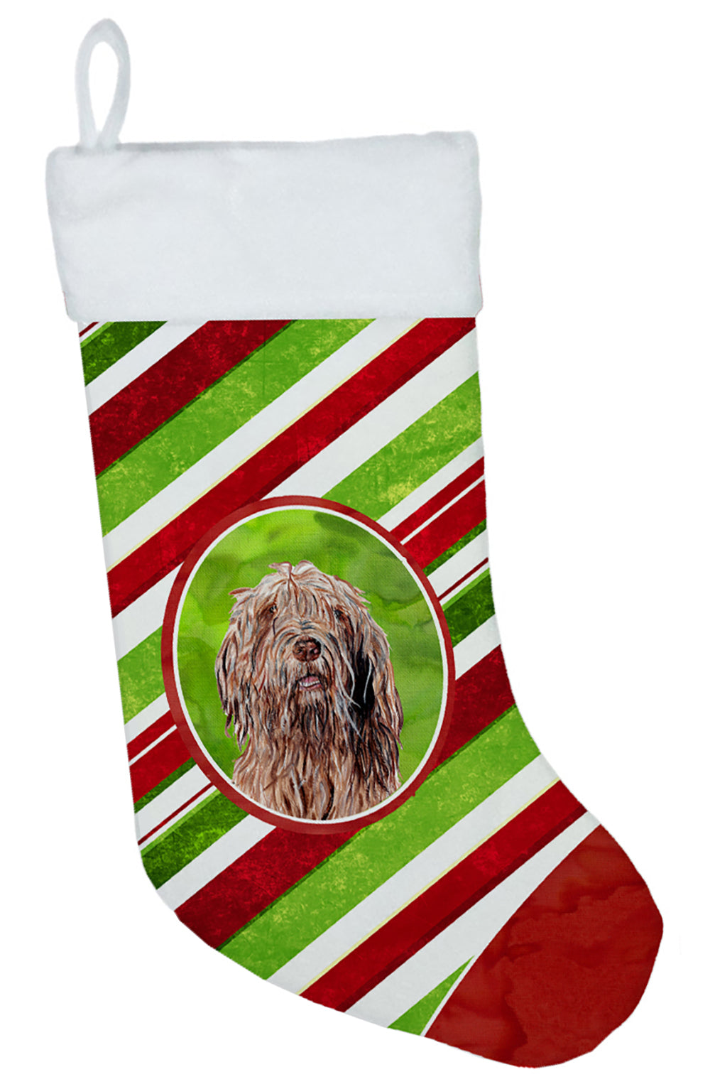 Otterhound Red Snowflakes Holiday Christmas Stocking SC9757-CS  the-store.com.