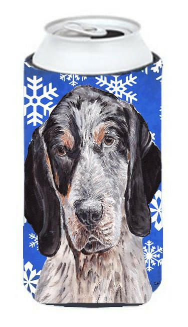 Blue Tick Coonhound Winter Snowflakes Tall Boy Beverage Insulator Hugger SC9769TBC by Caroline's Treasures