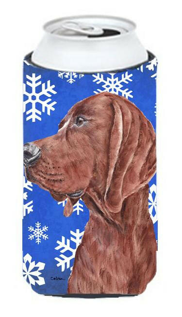 Redbone Coonhound Winter Snowflakes Tall Boy Beverage Insulator Hugger SC9779TBC by Caroline's Treasures