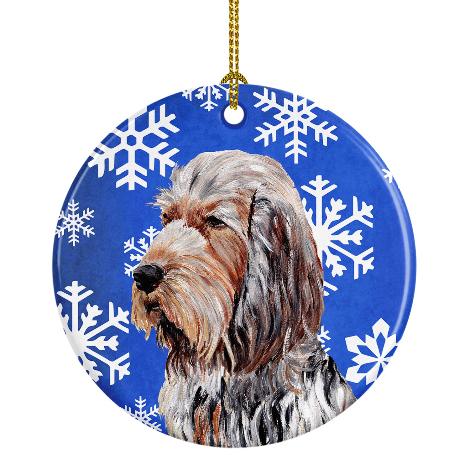 Otterhound Winter Snowflakes Ceramic Ornament SC9780CO1 - the-store.com