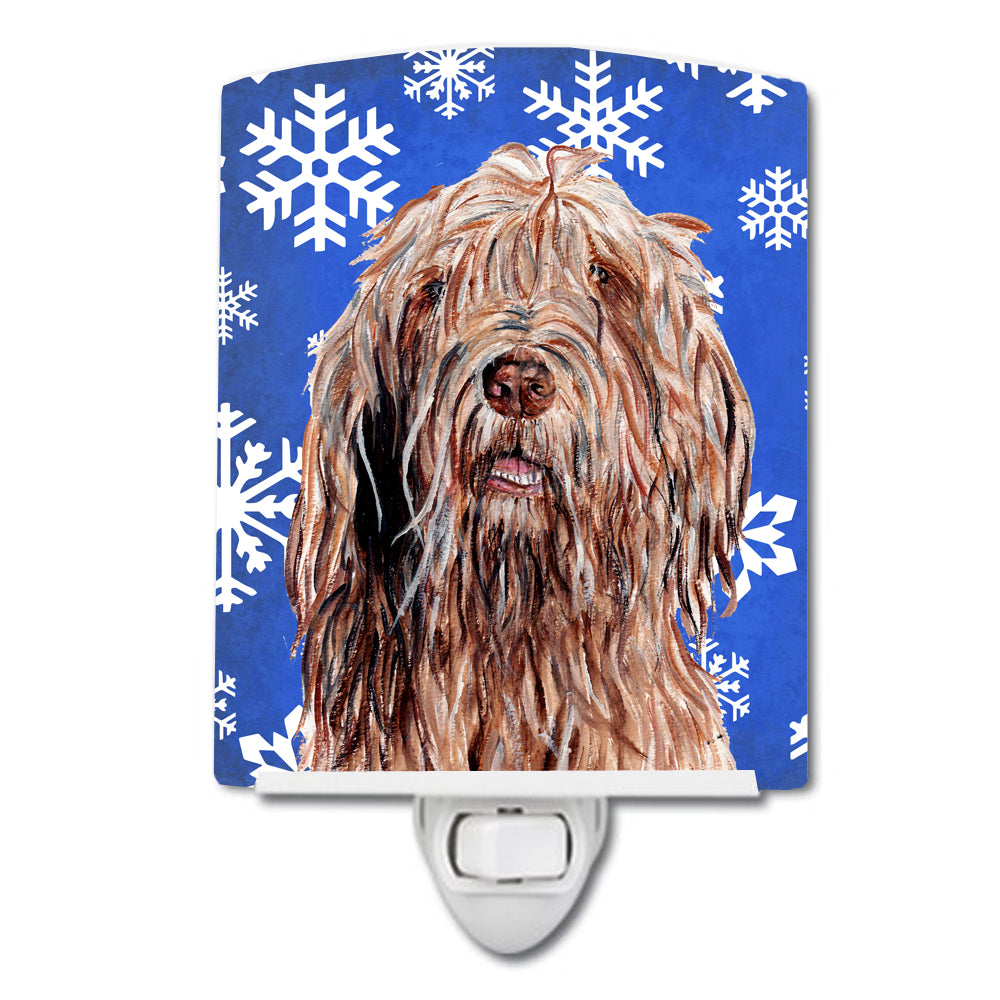 Otterhound Winter Snowflakes Ceramic Night Light SC9781CNL - the-store.com