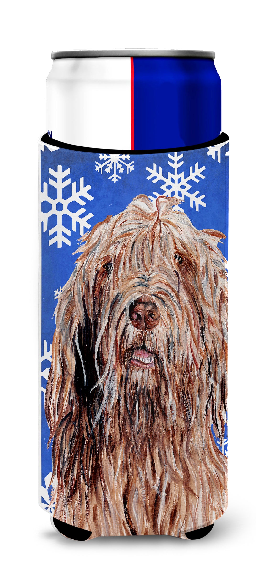 Otterhound Winter Snowflakes Ultra Beverage Insulators for slim cans SC9781MUK.