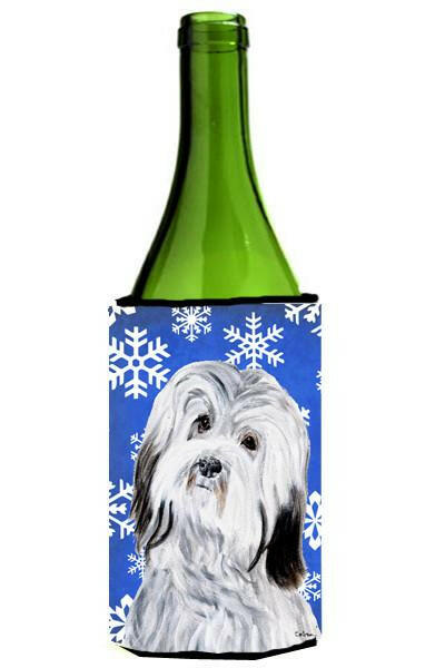 Havanese Winter Snowflakes Wine Bottle Beverage Insulator Hugger SC9785LITERK by Caroline's Treasures