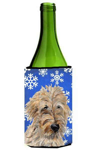 Golden Doodle 2 Winter Snowflakes Wine Bottle Beverage Insulator Hugger SC9787LITERK by Caroline's Treasures