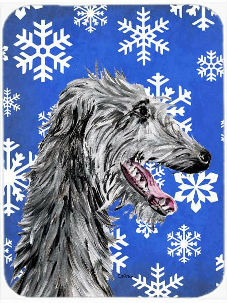 Scottish Deerhound Winter Snowflakes Mouse Pad, Hot Pad or Trivet SC9789MP by Caroline's Treasures