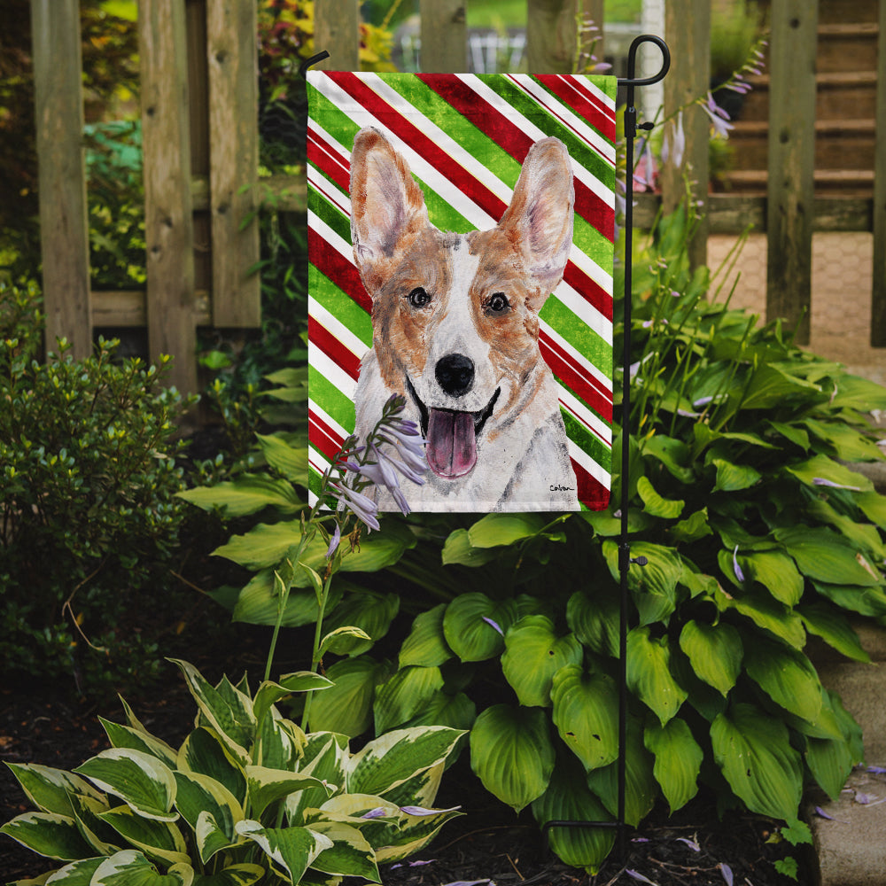 Cardigan Corgi Candy Cane Christmas Flag Garden Size SC9792GF  the-store.com.