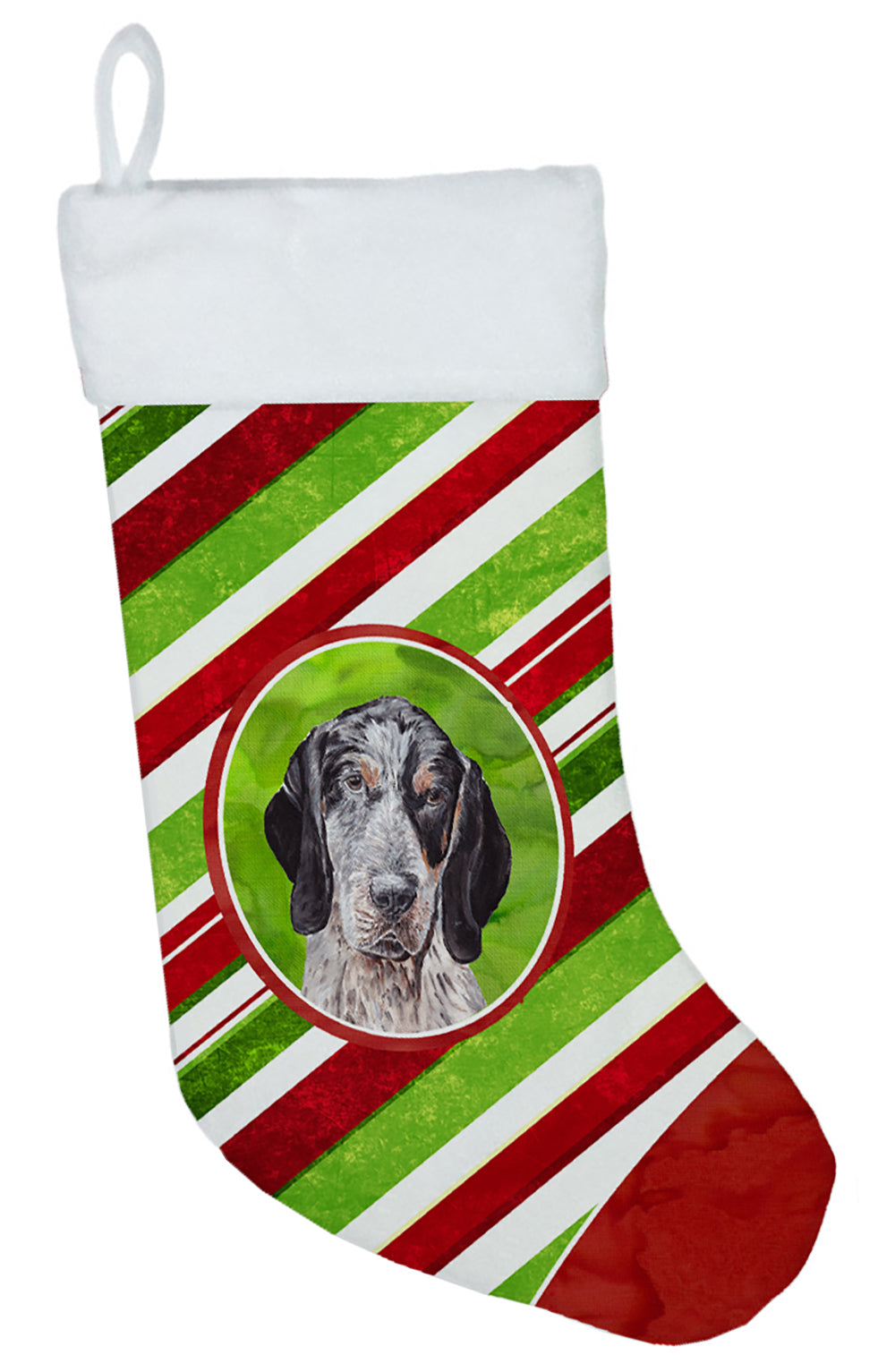 Blue Tick Coonhound Candy Cane Christmas Christmas Stocking SC9793-CS  the-store.com.