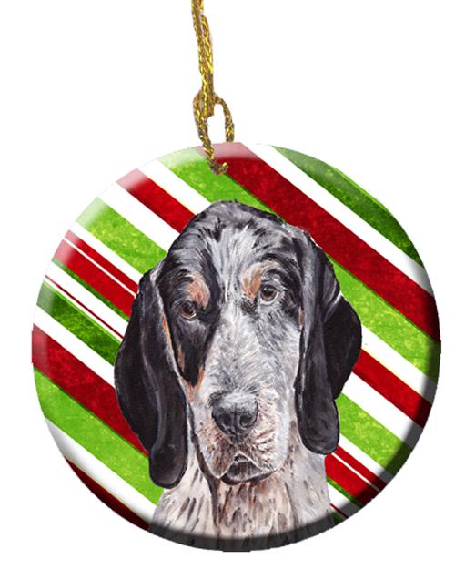 Blue Tick Coonhound Candy Cane Christmas Ceramic Ornament SC9793CO1 by Caroline's Treasures