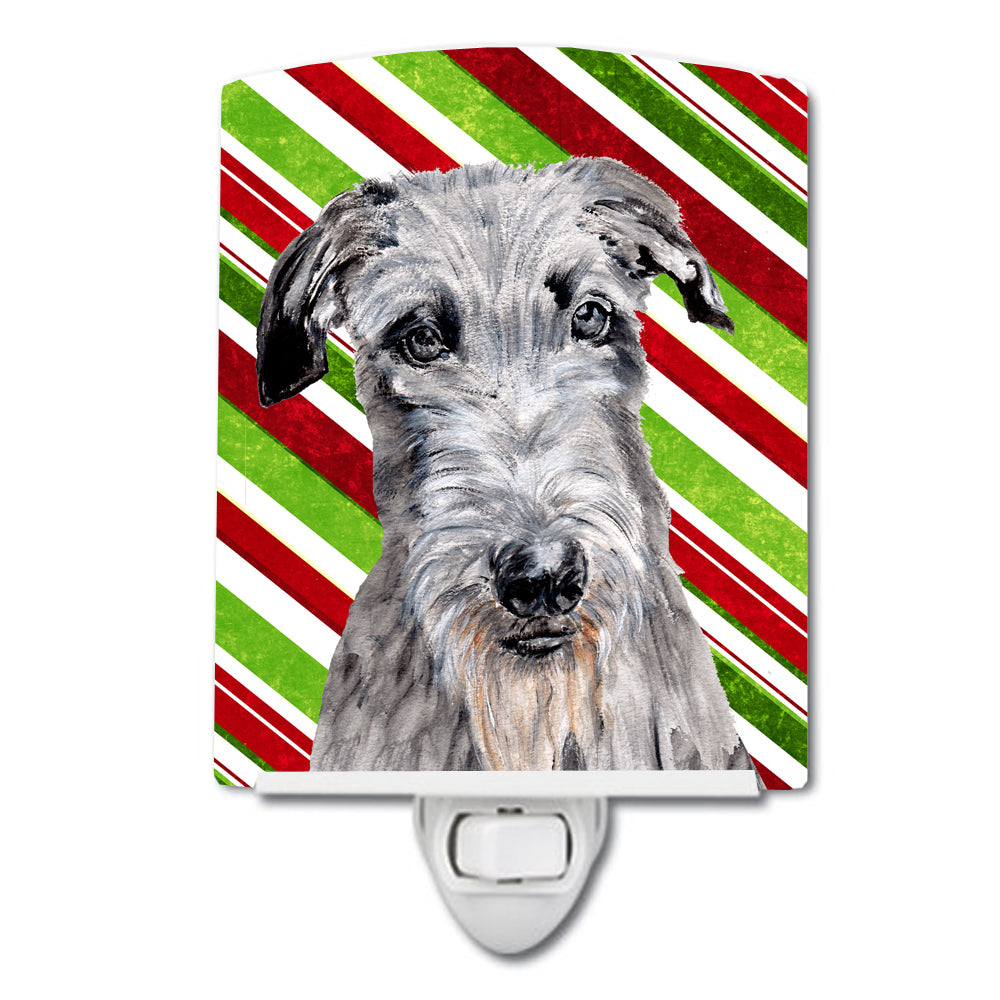 Scottish Deerhound Candy Cane Christmas Ceramic Night Light SC9802CNL - the-store.com